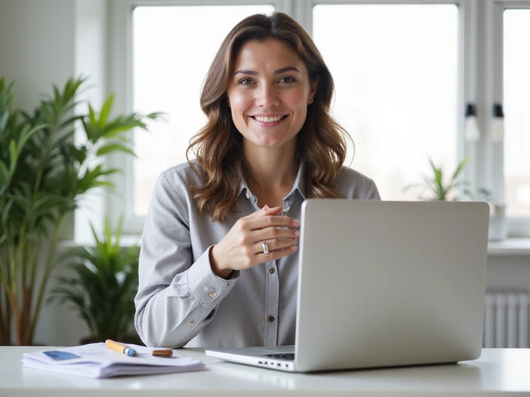 Nutritionist explaining consultation process